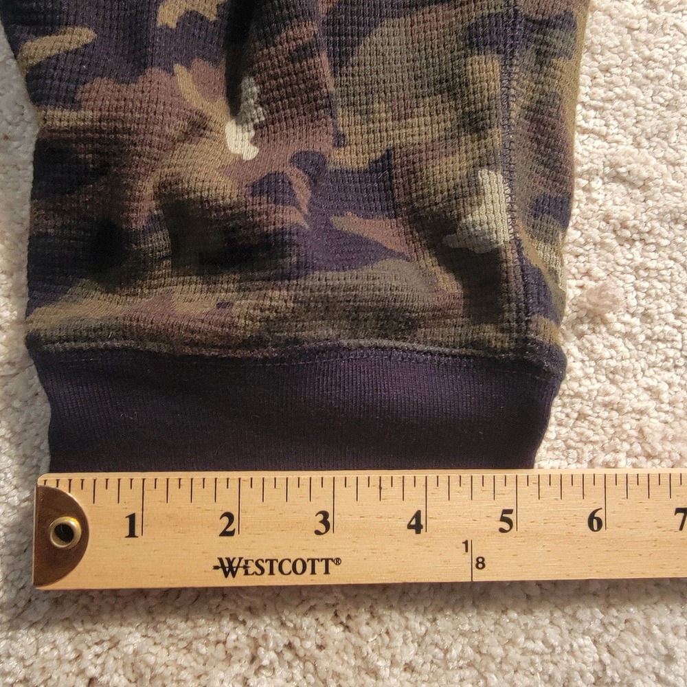 Polo Ralph Lauren Mens Camo Thermal Jogger Pants Green Waffle Knit Lounge Large - Picture 7 of 8